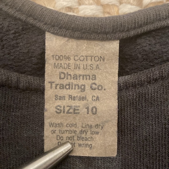 Vintage Batik Zebra Girls Dress Long Sleeve Cotton Hand Made Tie Dye Size 10 - Picture 7 of 9